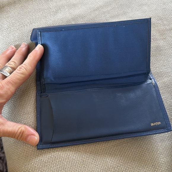 Buxton blue leather wallet with kisslock coin brand new - Picture 6 of 8